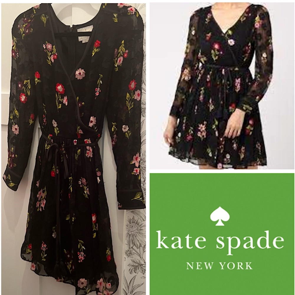 Kate Spade ♠️ Bloom Silk & Cotton Floral Dress